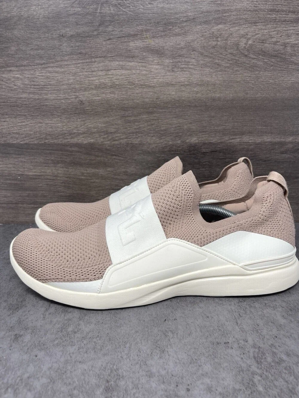 APL TechLoom Bliss Mens Size 14 Beige Slip On Walking Comfort Knit Lot Sneakers
